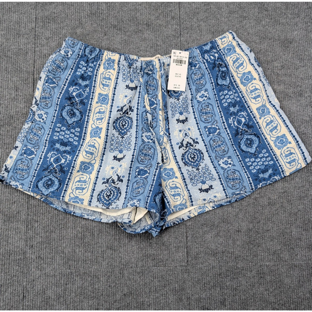 Abercrombie & Fitch Shorts Womens Medium Linen Resort Tropical Coastal Pull On
